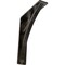 Ekena Millwork Galveston Wrought Iron Bracket, (Triple center brace), Antiqued Warm Silver 2"W x 7 1/2"D x 10"H BKTM02X07X10TGLAWS - alternate 1
